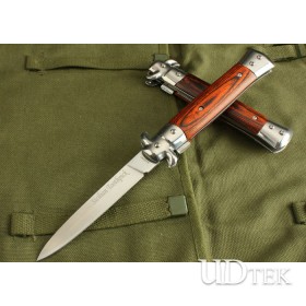 New Arrival Italy Milan Folding Knife Rescue Knife with Color Wood Handle UDTEK01421